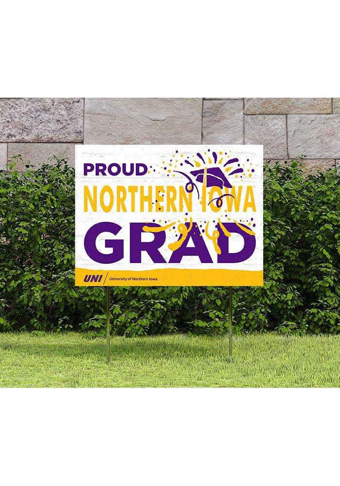 Northern Iowa Panthers 18x24 Proud Grad Logo Yard Sign