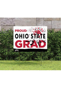 Red Ohio State Buckeyes 18x24 Proud Grad Logo Yard Sign