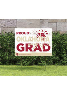 Oklahoma Sooners 18x24 Proud Grad Logo Yard Sign