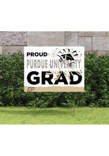 Gold Purdue Boilermakers 18x24 Proud Grad Logo Yard Sign