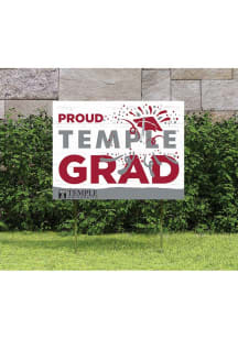 Temple Owls 18x24 Proud Grad Logo Yard Sign