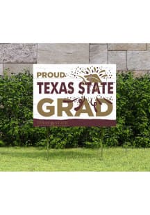 Texas State Bobcats 18x24 Proud Grad Logo Yard Sign