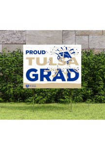 Tulsa Golden Hurricane 18x24 Proud Grad Logo Yard Sign