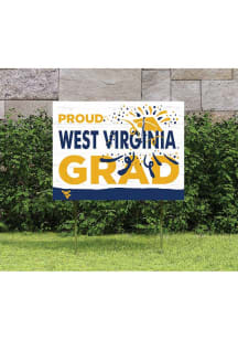 West Virginia Mountaineers 18x24 Proud Grad Logo Yard Sign