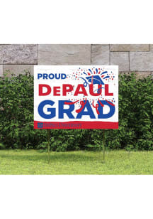 DePaul Blue Demons 18x24 Proud Grad Logo Yard Sign