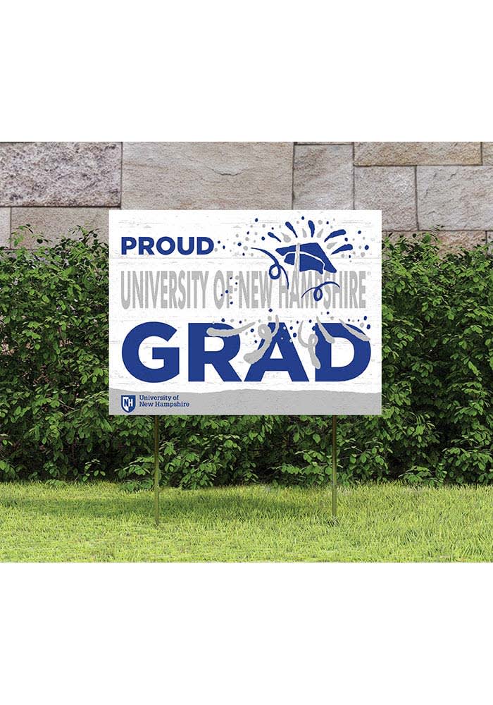 New Hampshire Wildcats 18x24 Proud Grad Logo Yard Sign