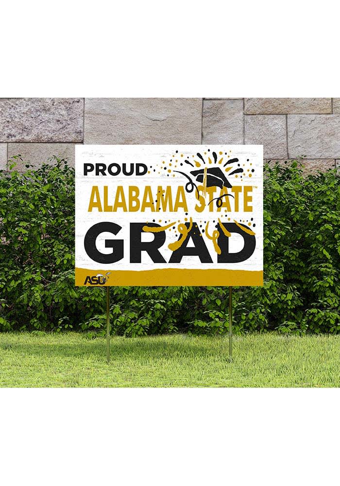 Alabama State Hornets 18x24 Proud Grad Logo Yard Sign