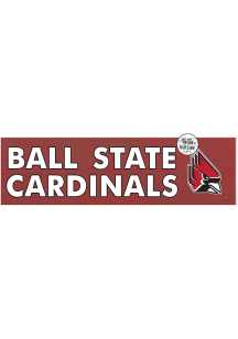 KH Sports Fan Ball State Cardinals 35x10 Indoor Outdoor Colored Logo Sign