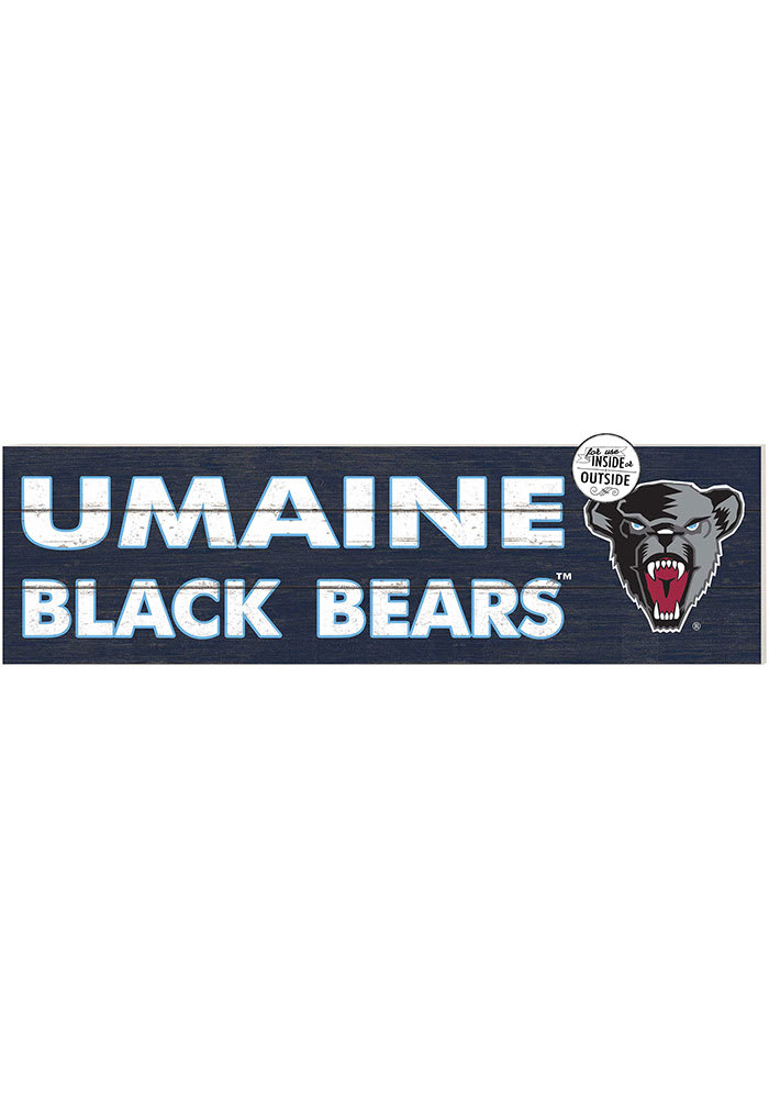 KH Sports Fan Maine Black Bears 35x10 Indoor Outdoor Colored Logo Sign