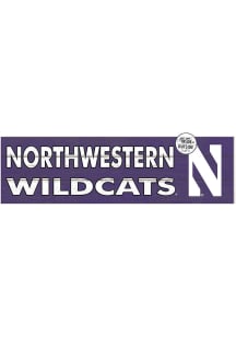 KH Sports Fan Northwestern Wildcats 35x10 Indoor Outdoor Colored Logo Sign