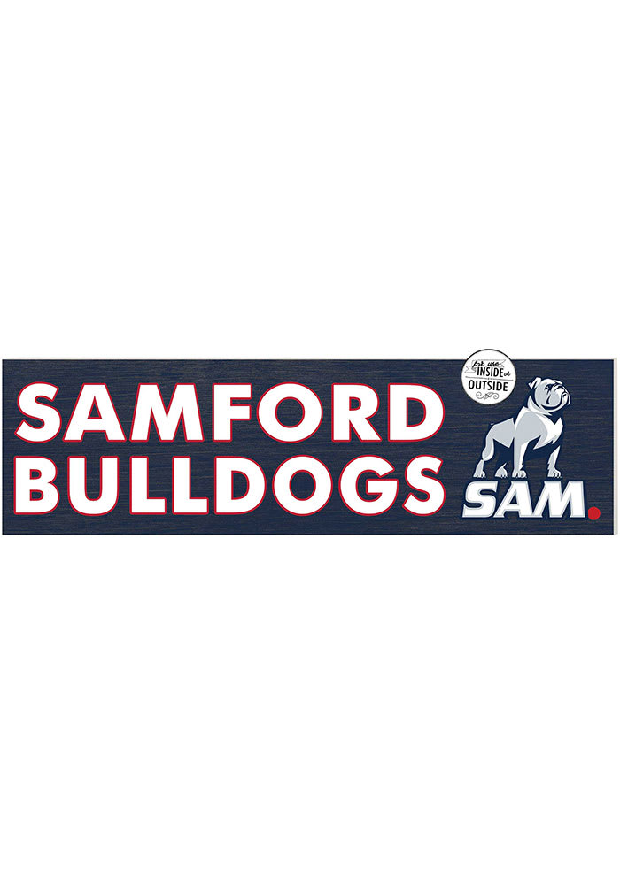KH Sports Fan Samford University Bulldogs 35x10 Indoor Outdoor Colored Logo Sign