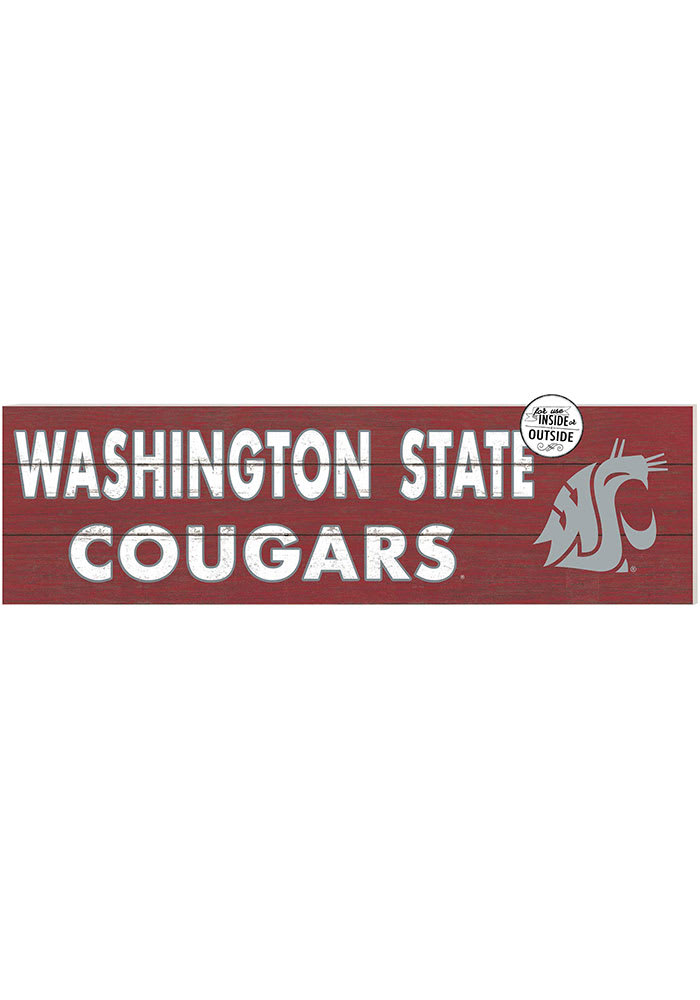 KH Sports Fan Washington State Cougars 35x10 Indoor Outdoor Colored Logo Sign