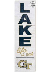KH Sports Fan GA Tech Yellow Jackets 35x10 Lake Life is Best Indoor Outdoor Sign