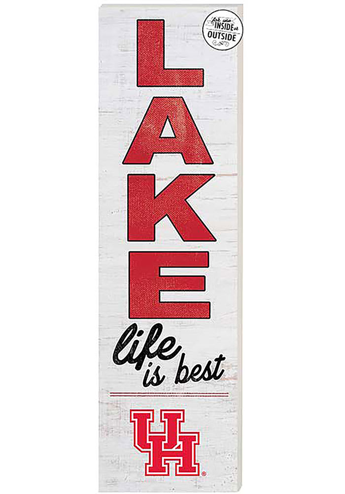 KH Sports Fan Houston Cougars 35x10 Lake Life is Best Indoor Outdoor Sign