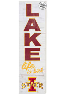KH Sports Fan Iowa State Cyclones 35x10 Lake Life is Best Indoor Outdoor Sign