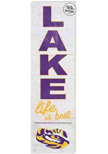 KH Sports Fan LSU Tigers 35x10 Lake Life is Best Indoor Outdoor Sign