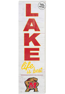 KH Sports Fan Maryland Terrapins 35x10 Lake Life is Best Indoor Outdoor Sign