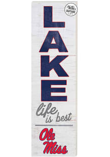 KH Sports Fan Ole Miss Rebels 35x10 Lake Life is Best Indoor Outdoor Sign