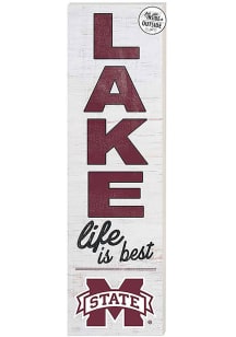 KH Sports Fan Mississippi State Bulldogs 35x10 Lake Life is Best Indoor Outdoor Sign