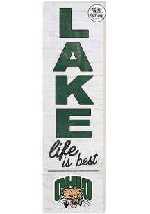 KH Sports Fan Ohio Bobcats 35x10 Lake Life is Best Indoor Outdoor Sign