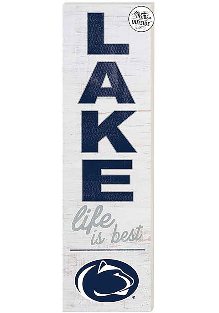 KH Sports Fan Penn State Nittany Lions 35x10 Lake Life is Best Indoor Outdoor Sign