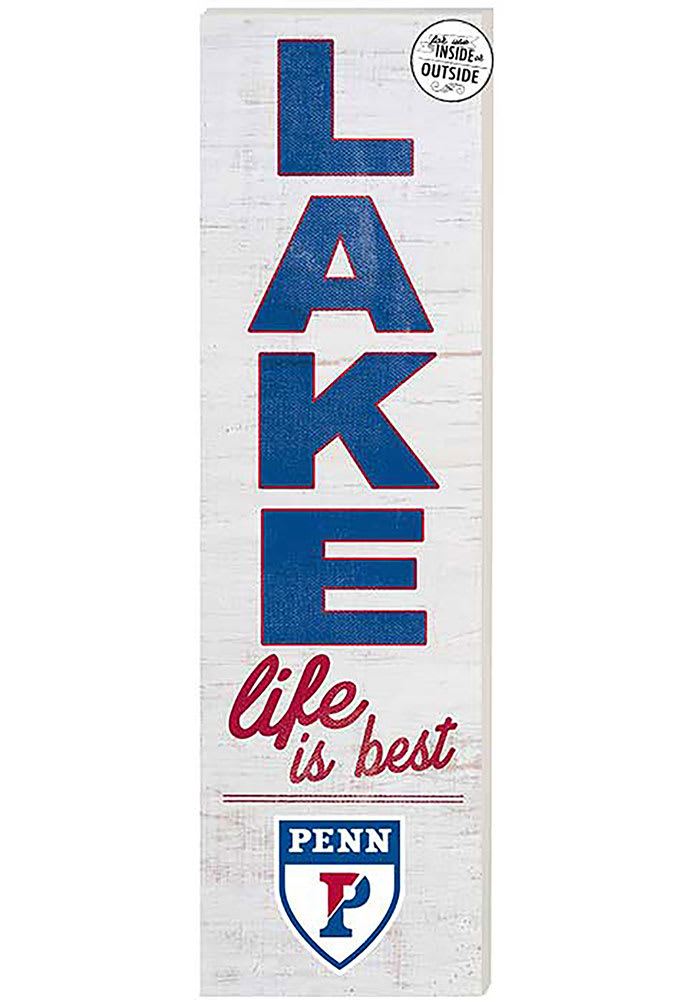 KH Sports Fan Pennsylvania Quakers 35x10 Lake Life is Best Indoor Outdoor Sign