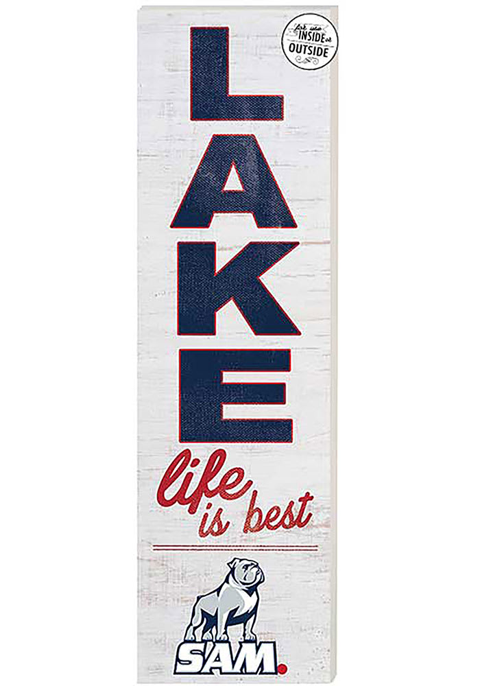 KH Sports Fan Samford University Bulldogs 35x10 Lake Life is Best Indoor Outdoor Sign