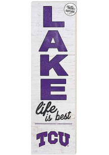 KH Sports Fan TCU Horned Frogs 35x10 Lake Life is Best Indoor Outdoor Sign