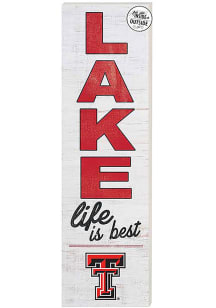 KH Sports Fan Texas Tech Red Raiders 35x10 Lake Life is Best Indoor Outdoor Sign
