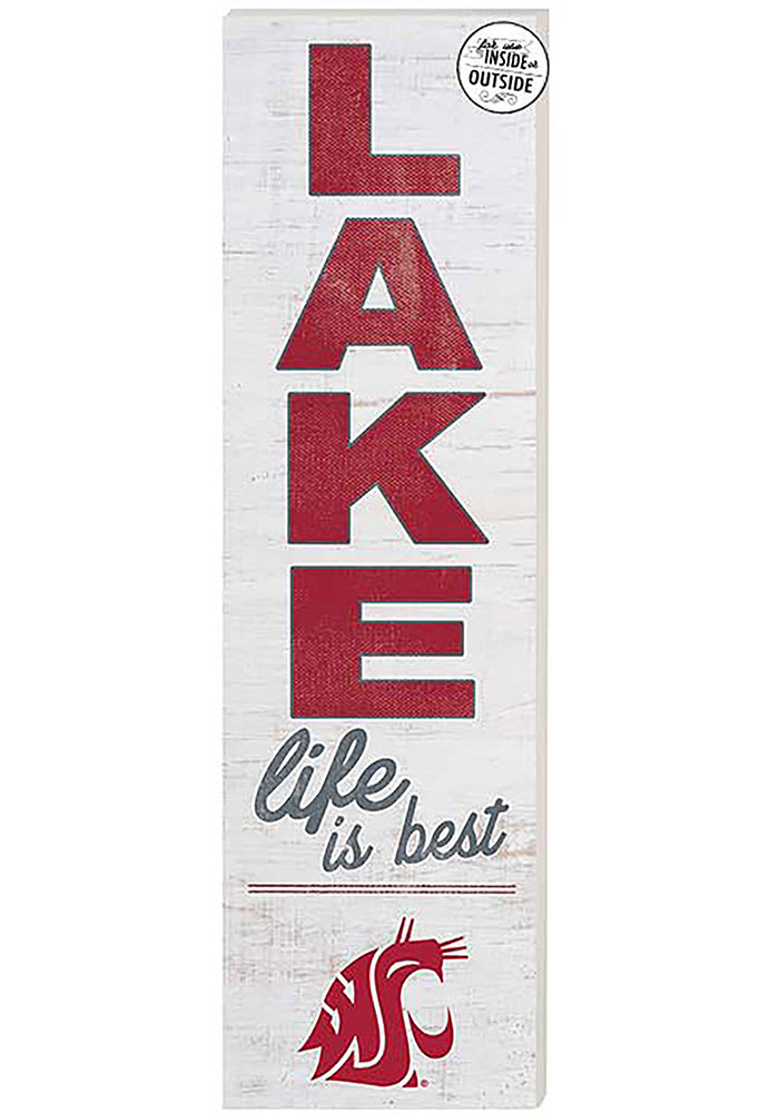 KH Sports Fan Washington State Cougars 35x10 Lake Life is Best Indoor Outdoor Sign