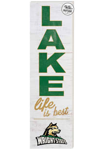 KH Sports Fan Wright State Raiders 35x10 Lake Life is Best Indoor Outdoor Sign