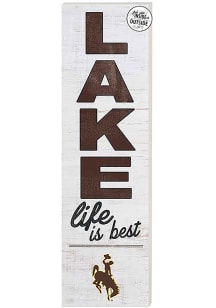 KH Sports Fan Wyoming Cowboys 35x10 Lake Life is Best Indoor Outdoor Sign