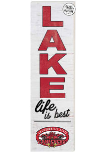 KH Sports Fan Jacksonville State Gamecocks 35x10 Lake Life is Best Indoor Outdoor Sign