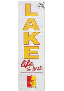 KH Sports Fan Pitt State Gorillas 35x10 Lake Life is Best Indoor Outdoor Sign