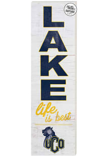 KH Sports Fan Central Oklahoma Bronchos 35x10 Lake Life is Best Indoor Outdoor Sign