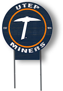 UTEP Miners KH Sports Fan 20x20 Color Logo Circle Yard Sign - Blue