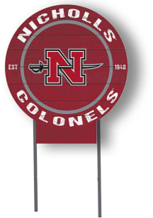 Nicholls State Colonels 20x20 Color Logo Circle Yard Sign