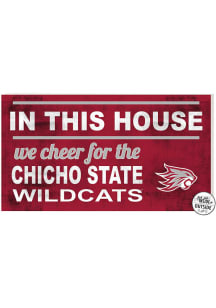 KH Sports Fan CSU Chico Wildcats 20x11 Indoor Outdoor In This House Sign