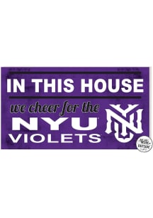 KH Sports Fan NYU Violets 20x11 Indoor Outdoor In This House Sign