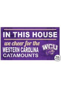 KH Sports Fan Western Carolina 20x11 Indoor Outdoor In This House Sign