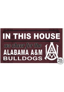 KH Sports Fan Alabama A&amp;M Bulldogs 20x11 Indoor Outdoor In This House Sign