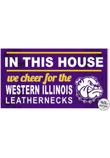 KH Sports Fan Western Illinois Leathernecks 20x11 Indoor Outdoor In This House Sign