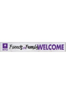 KH Sports Fan NYU Violets 5x36 Welcome Door Plank Sign