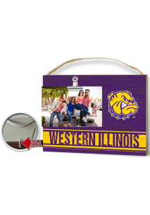 Western Illinois Leathernecks Clip It Colored Logo Photo Picture Frame
