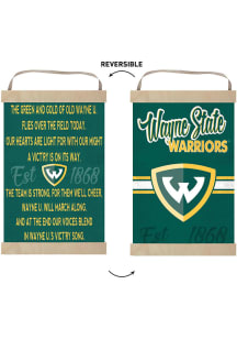 KH Sports Fan Wayne State Warriors Fight Song Reversible Banner Sign