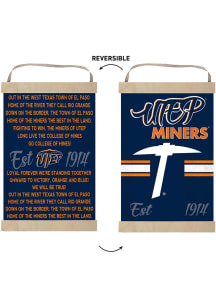 KH Sports Fan UTEP Miners Fight Song Reversible Banner Sign