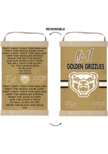 KH Sports Fan Oakland University Golden Grizzlies Fight Song Reversible Banner Sign