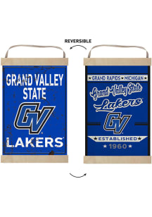 KH Sports Fan Grand Valley State Lakers Faux Rusted Reversible Banner Sign