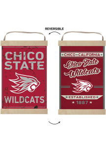 KH Sports Fan CSU Chico Wildcats Faux Rusted Reversible Banner Sign