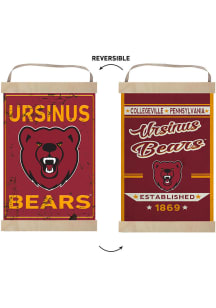 KH Sports Fan Ursinus Bears Faux Rusted Reversible Banner Sign